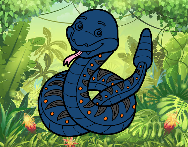 Una serpiente de cascabel