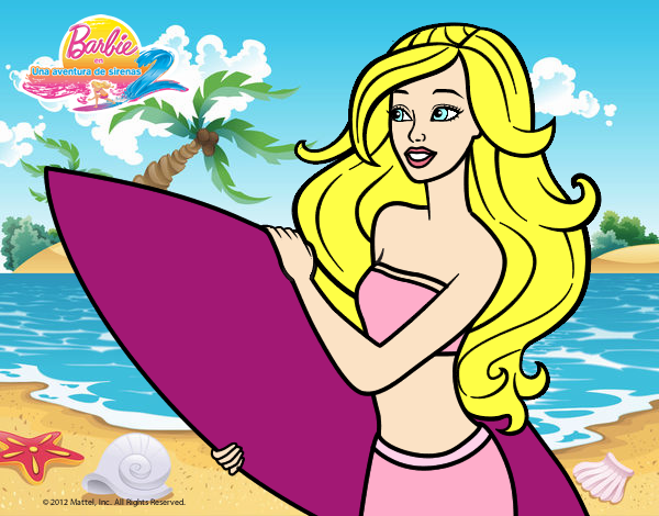 Barbie va a surfear