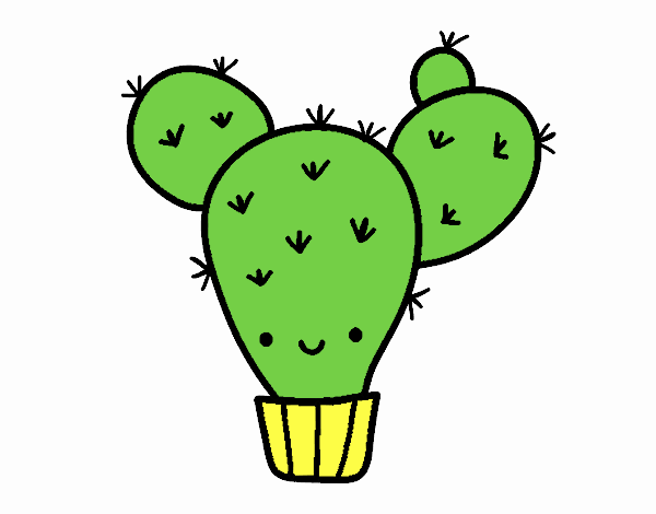 Dibujo de Cactus nopal pintado por en  el día 22-03-17 a las  05:09:07. Imprime, pinta o colorea tus propios dibujos!