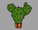Dibujo Cactus nopal pintado por kathya2001