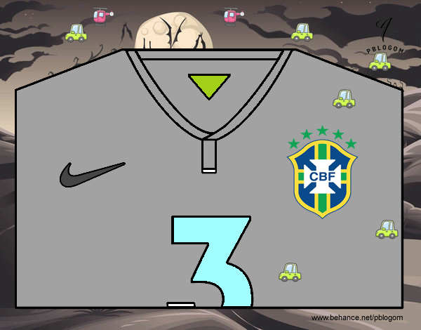 Camiseta del mundial de fútbol 2014 de Brasil