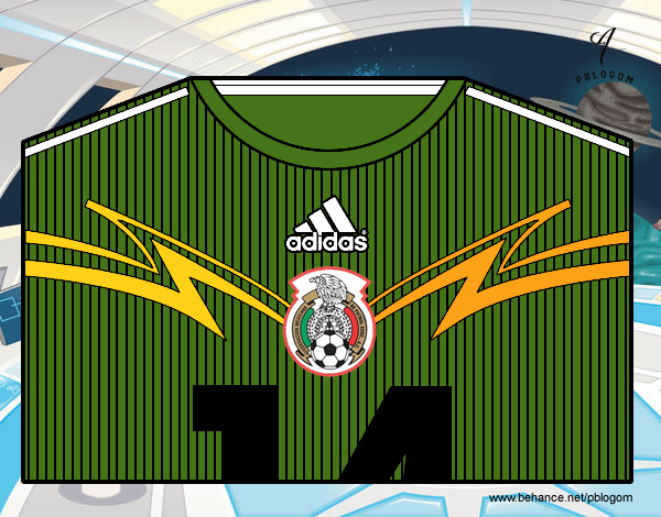 Camiseta del mundial de fútbol 2014 de México