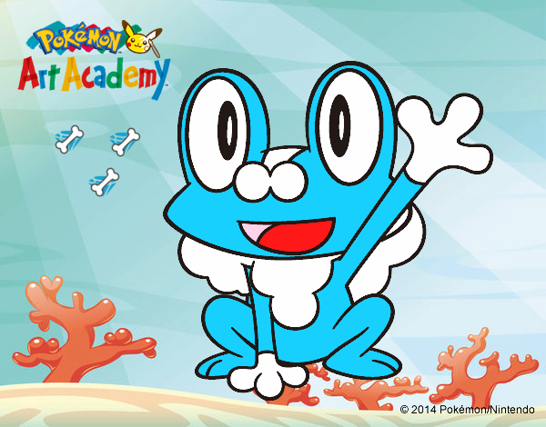 Froakie saludando