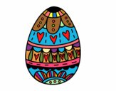 Dibujo Huevo de Pascua con corazones pintado por MirisFaby