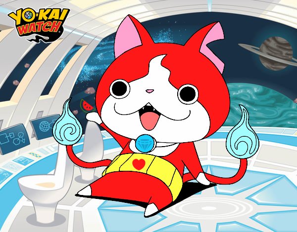 Jibanyan saludando