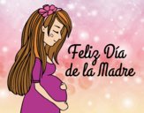 Mamá embarazada en el día de la madre