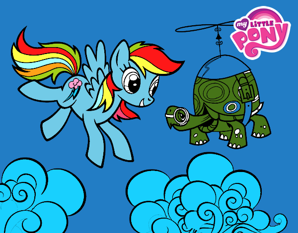 Rainbow Dash y la tortuga tanque