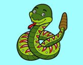 Dibujo Una serpiente de cascabel pintado por MarluB