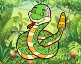 Una serpiente de cascabel