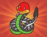 Una serpiente de cascabel