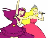 Barbie y la princesa cantando