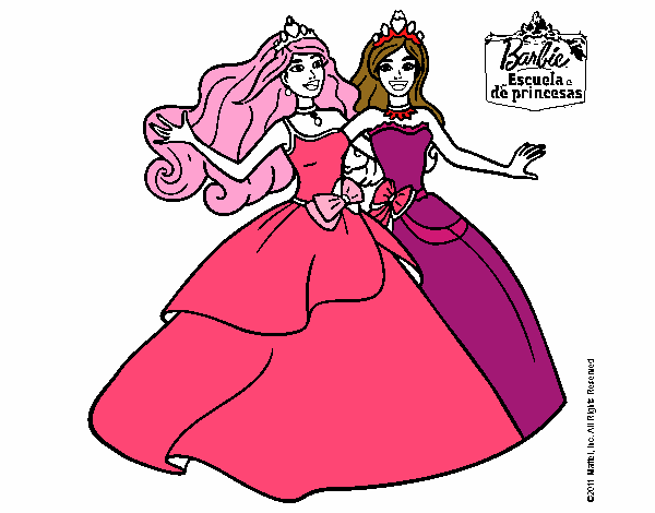 Barbie y su amiga súper felices