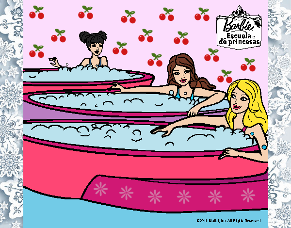 Barbie y sus amigas en el jacuzzi