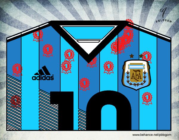 Camiseta del mundial de fútbol 2014 de Argentina