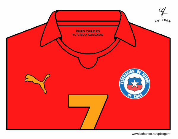 Camiseta del mundial de fútbol 2014 de Chile