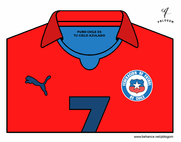 Camiseta del mundial de fútbol 2014 de Chile