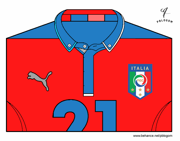 Camiseta del mundial de fútbol 2014 de Italia