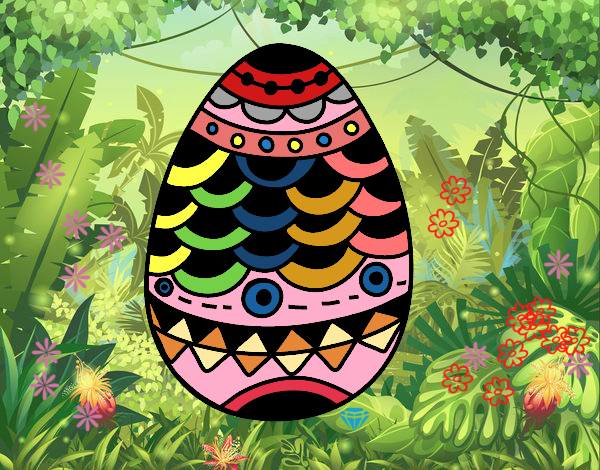 Dibujo Huevo de Pascua estilo japonés pintado por STELLAAA
