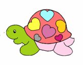 Tortuga con corazones