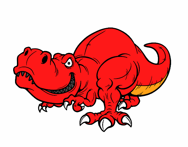 Dibujo Tyrannosaurus Rex pintado por camilito12