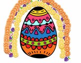 Dibujo Un huevo de pascua decorado pintado por kakicita