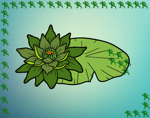 Dibujo Una flor de loto pintado por STELLAAA
