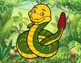 Una serpiente de cascabel