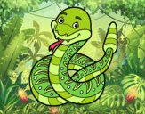 Una serpiente de cascabel