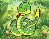 Una serpiente de cascabel