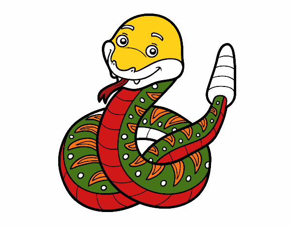 Una serpiente de cascabel