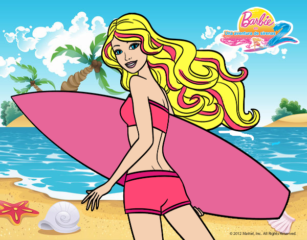 Barbie surfera