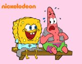 Bob Esponja y Patricio en bañador