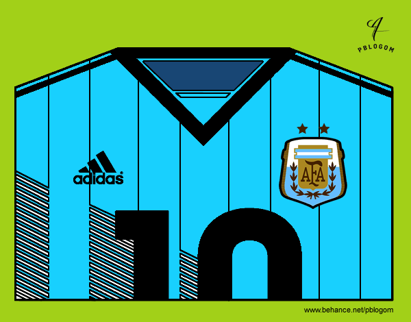 Camiseta del mundial de fútbol 2014 de Argentina