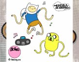 Finn y Jake escuchando música