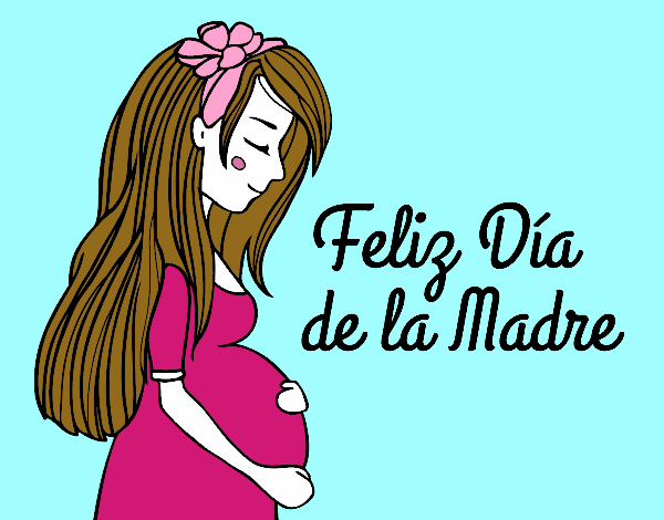 Mamá embarazada en el día de la madre