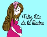 Mamá embarazada en el día de la madre