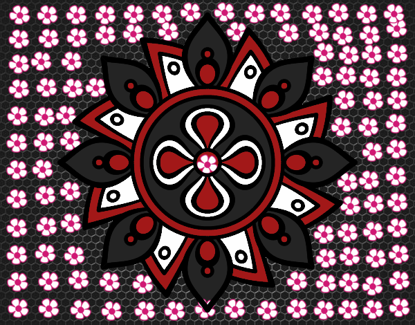 Dibujo Mandala flor sencilla pintado por STELLAAA