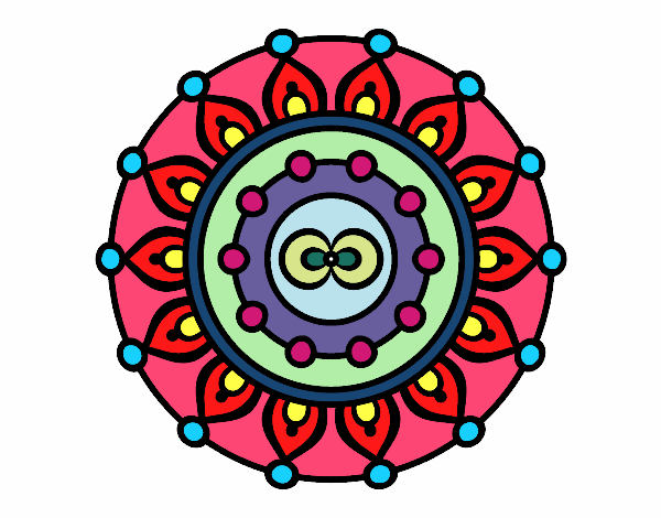 Dibujo Mandala meditación pintado por SARAI907