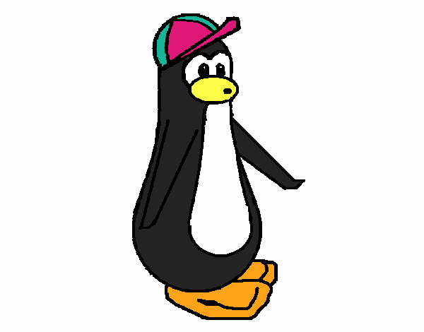 Pingüino con gorra