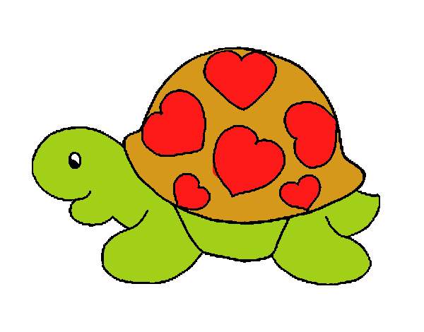 Tortuga con corazones