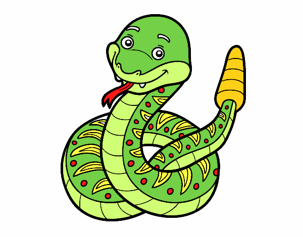 Una serpiente de cascabel