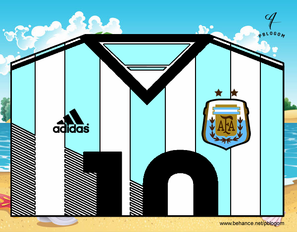 Camiseta del mundial de fútbol 2014 de Argentina