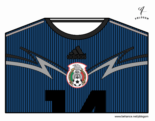 Camiseta del mundial de fútbol 2014 de México