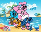 Gumball y amigos contentos