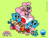 Gumball y amigos contentos