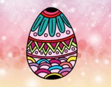 Huevo de Pascua con decorado estampado