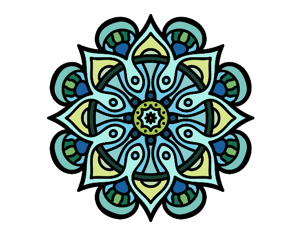 Dibujo Mandala mundo árabe pintado por gogy