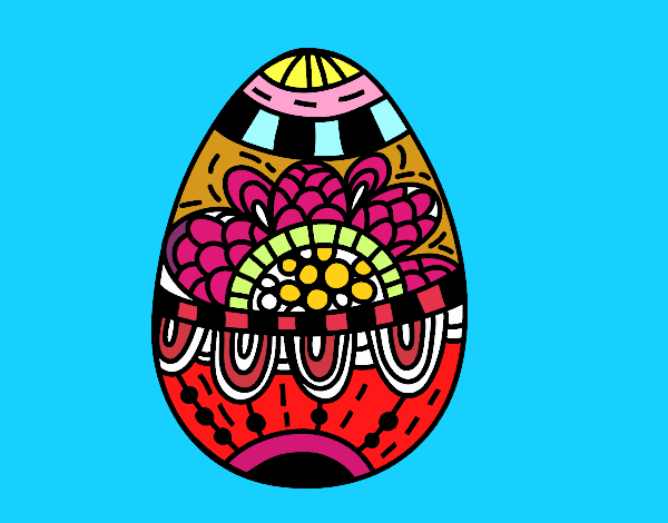 Un huevo de Pascua floral