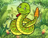 Una serpiente de cascabel