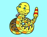 Una serpiente de cascabel